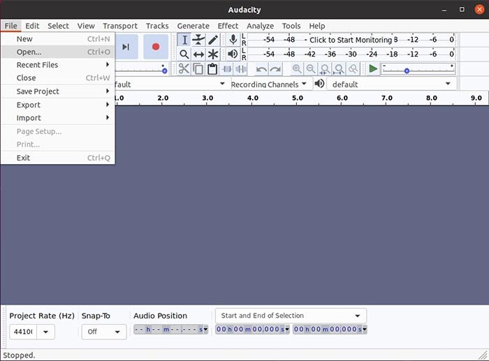 Extract Audio From Video Audacity File Open