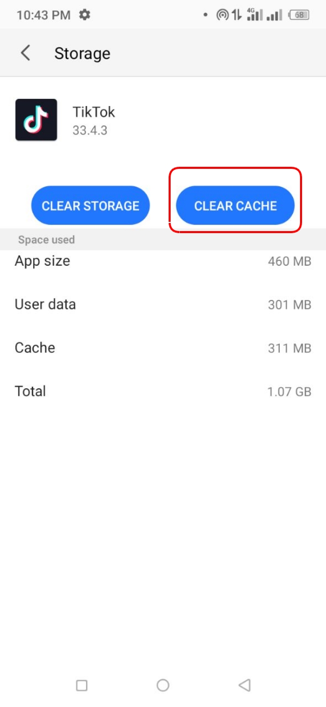 ikTok App ক্র্যাশ হয়ে যাওয়ার সমস্যা সমাধানে Cache Clear করা