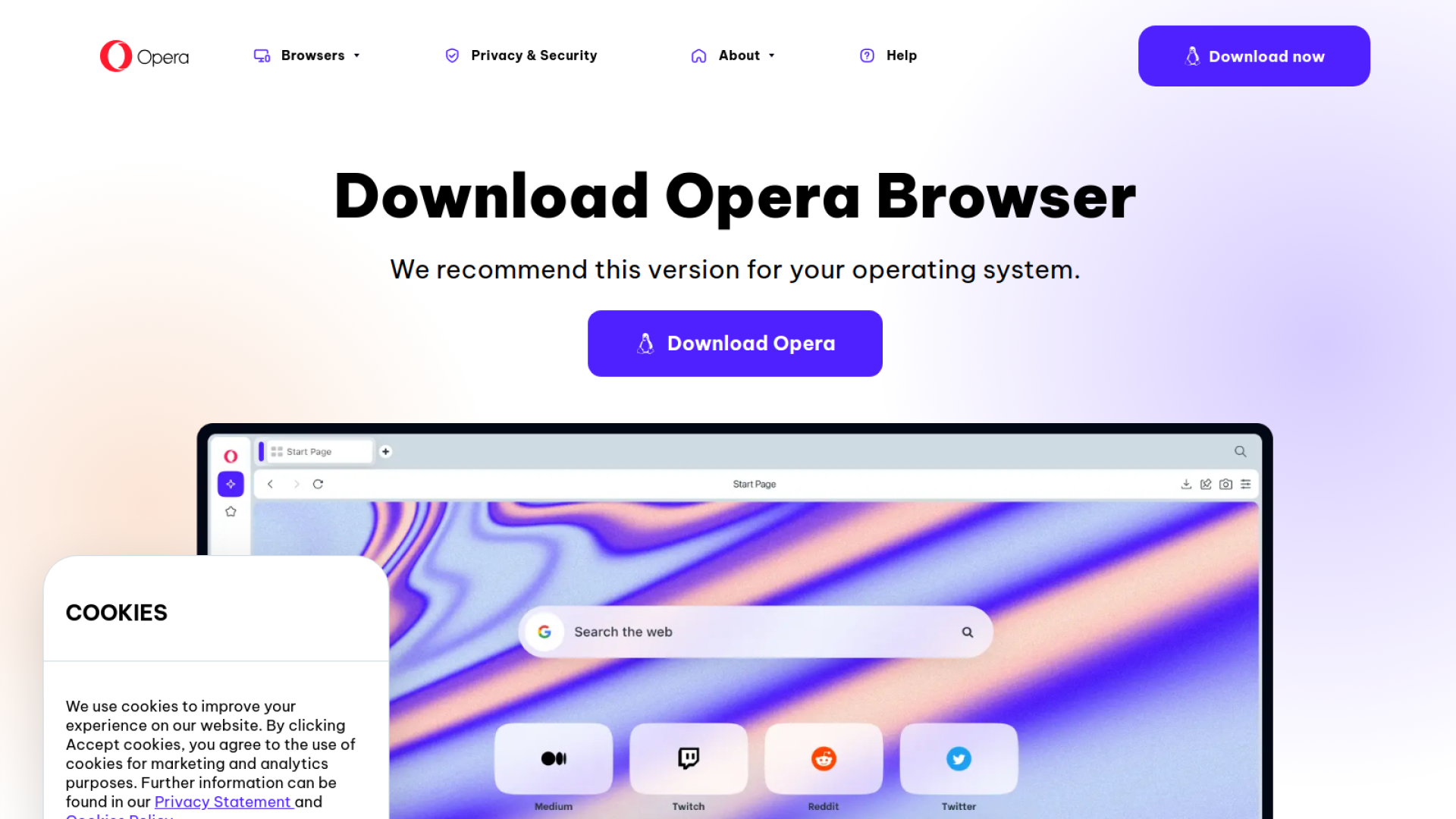 Opera's Aria Browser AI