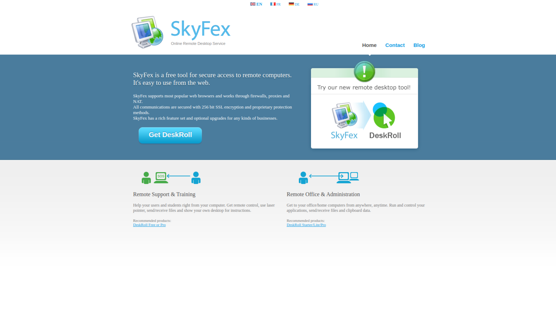 SkyFex একটি অনলাইন রিমোট অ্যাক্সেস সার্ভিস